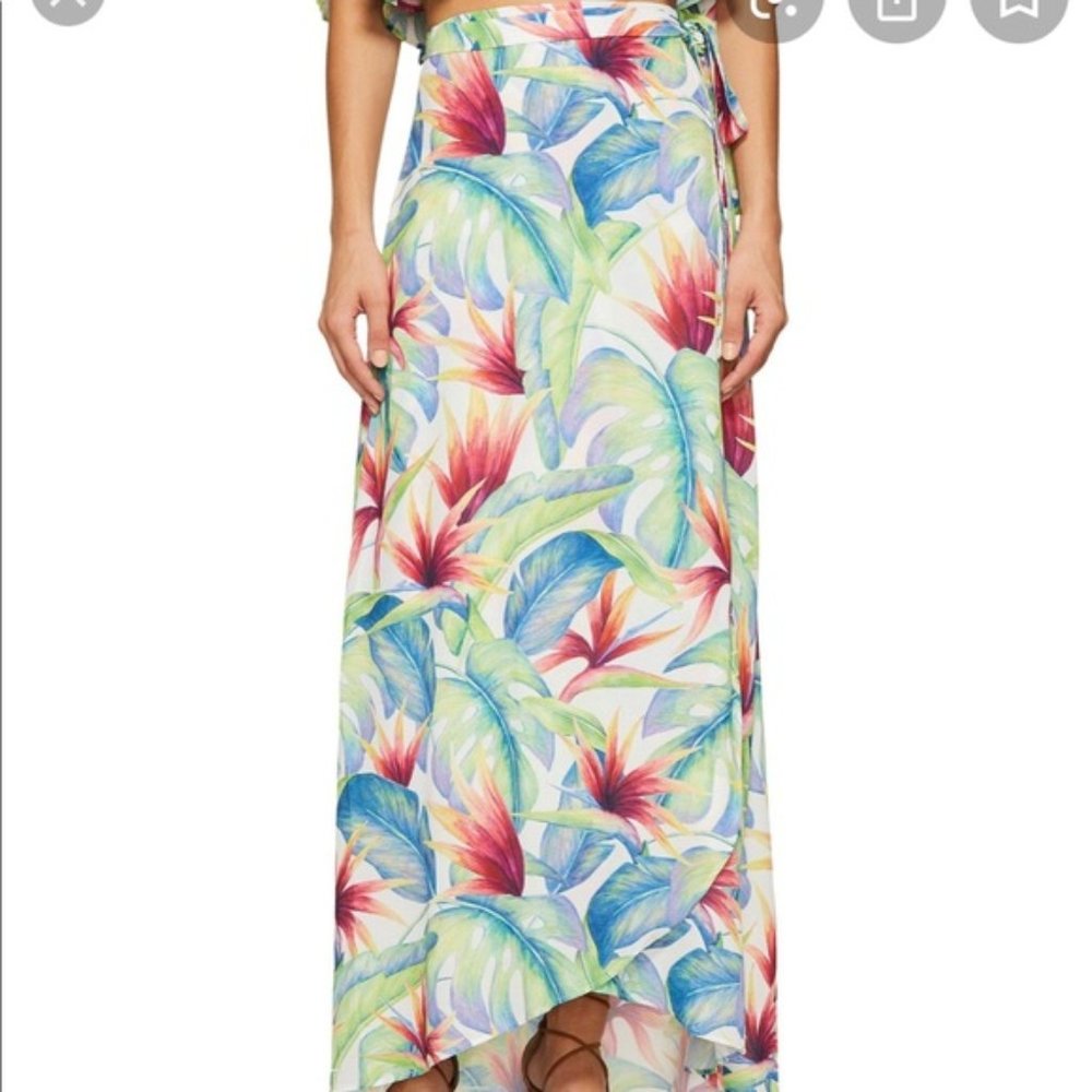 Show me Your Mumu Palm Flings Wrap skirt NWOT